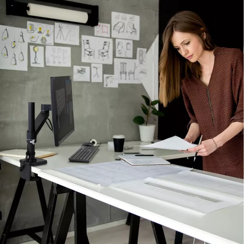 ERGOTRON NX Monitor Arm - matinė juoda