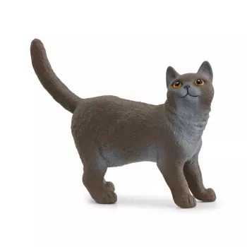 Schleich Britų trumpaplaukė katė modelis 13973, rudai pilka, nuo 3 metų