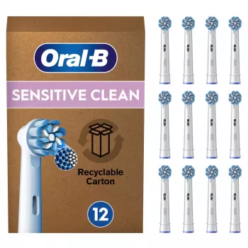 Šepetėlių galvutės Oral-B Sensitive Clean 12 vnt. Baltos