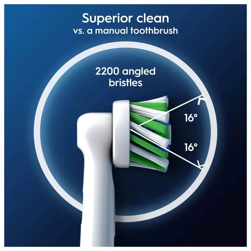 Oral-B CrossAction dantų šepetėlio galvutės, 12 vnt., Baltos