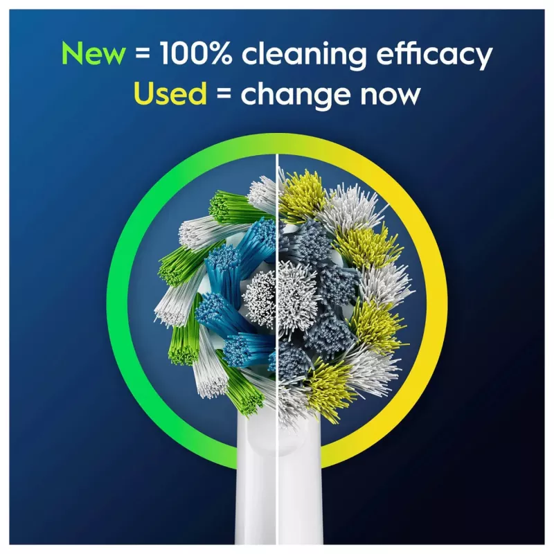 Oral-B CrossAction dantų šepetėlio galvutės, 12 vnt., Baltos