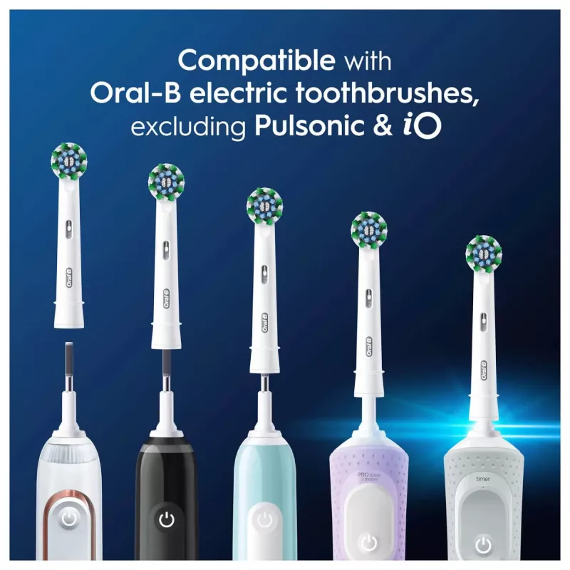 Oral-B CrossAction dantų šepetėlio galvutės, 12 vnt., Baltos