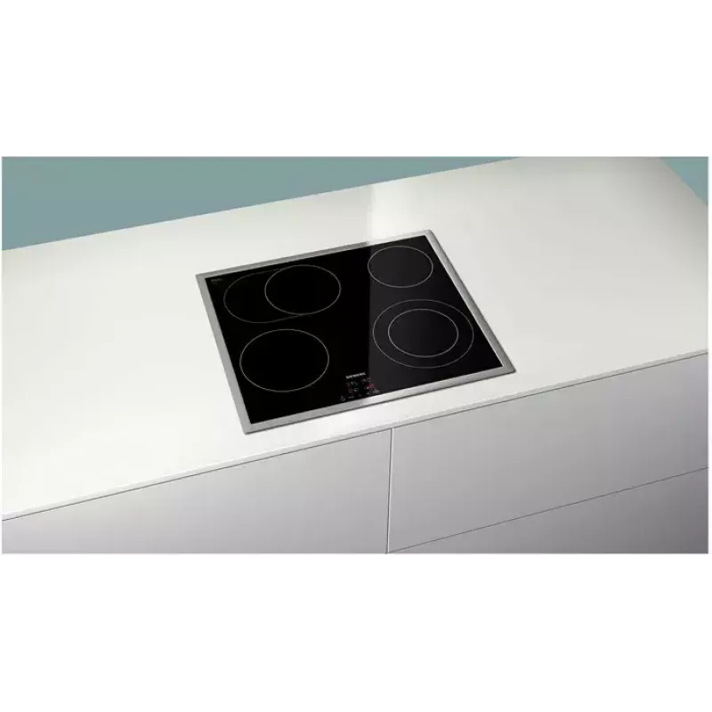Siemens ET645HN17E įmontuojama elektrinė keraminė kaitlentė, 4 zonos, juoda