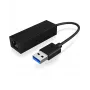 ICY BOX USB 3.0 A tipo į RJ-45 Ethernet prievadą adapteris, laidinis, USB, Ethernet, 1000 Mbit/s, juoda