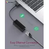 ICY BOX USB 3.0 A tipo į RJ-45 Ethernet prievadą adapteris, laidinis, USB, Ethernet, 1000 Mbit/s, juoda