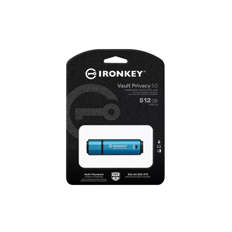 USB atmintukas Kingston Technology 512GB IronKey Vault Privacy 50 AES-256