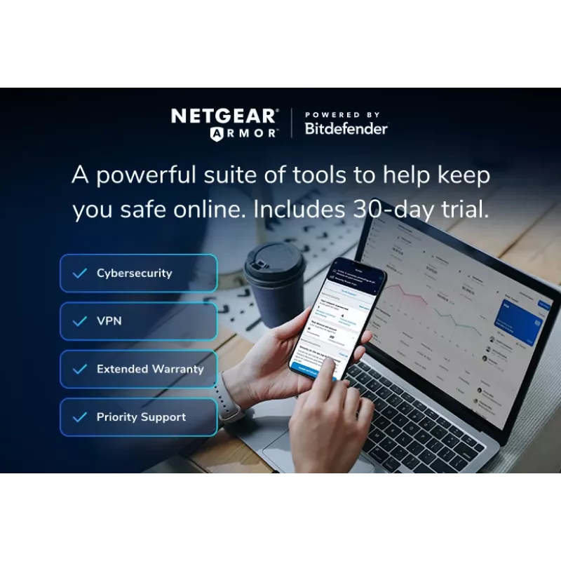 NETGEAR Orbi 370 belaidžio tinklo maršrutizatorius (2,4 GHz / 5 GHz) Wi-Fi 7 (802.11be) baltas 2 vidinės antenos