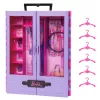 Barbie Fashionistas spinta su 6 pakabomis, permatomomis durimis, lentynomis ir stelažais