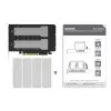 Icy Dock ExpressSlot Elite MB842M5P-B adapteris su 2 išimamais M.2 NVMe SSD skyriais, PCIe 5.0 x8
