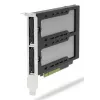 Icy Dock ExpressSlot Elite MB842M5P-B adapteris su 2 išimamais M.2 NVMe SSD skyriais, PCIe 5.0 x8