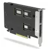 Icy Dock ExpressSlot Elite MB842M5P-B adapteris su 2 išimamais M.2 NVMe SSD skyriais, PCIe 5.0 x8