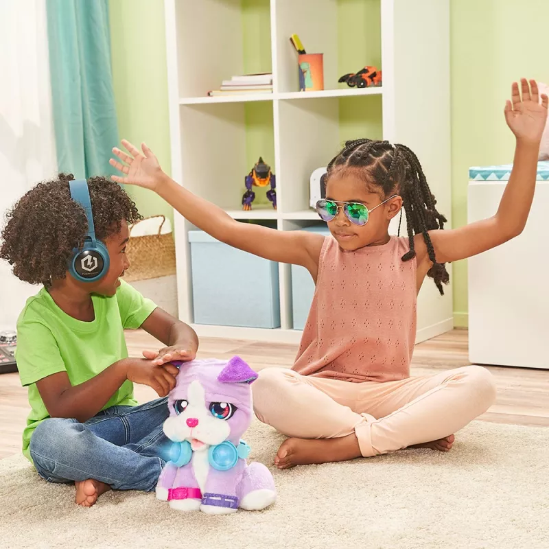 Minkštas žaislas VTech KidiFriends DJ BeatBoxer su balso įrašymu ir automatiniu išjungimu, įvairiaspalvis