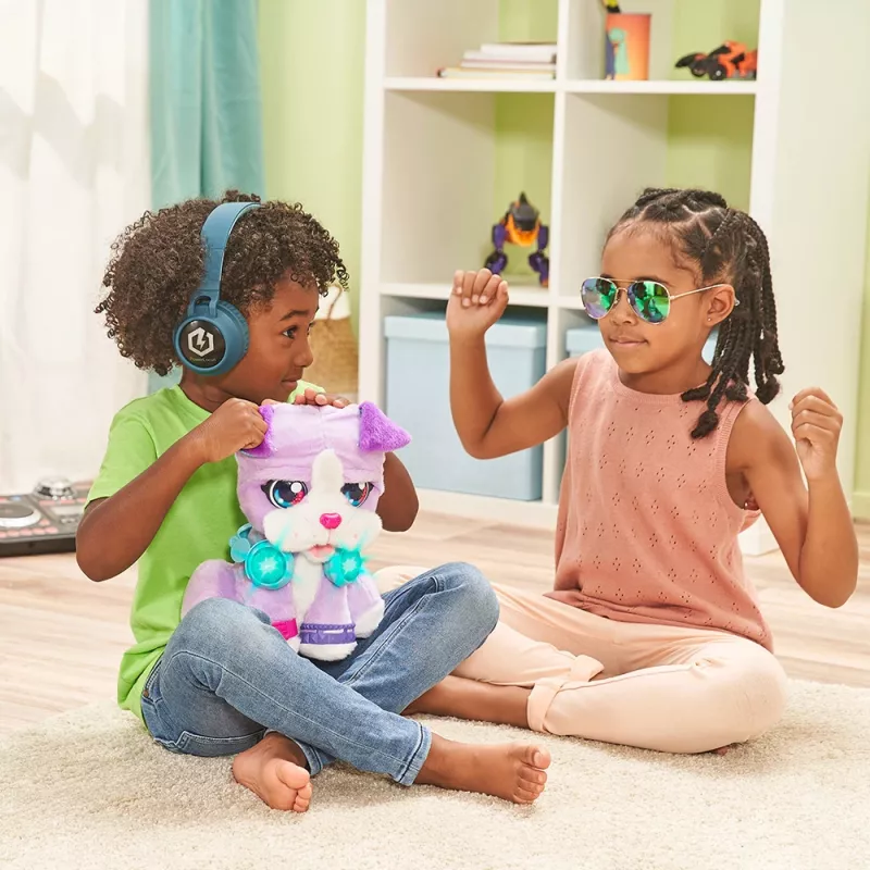 Minkštas žaislas VTech KidiFriends DJ BeatBoxer su balso įrašymu ir automatiniu išjungimu, įvairiaspalvis