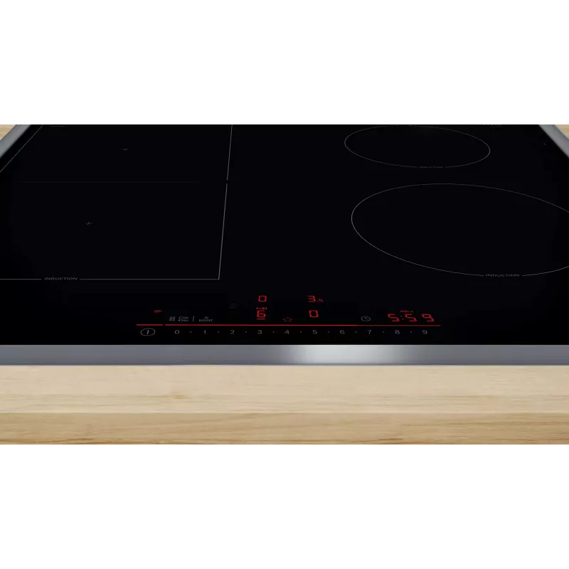 Bosch Serie 6 PVS64RHB1E indukcinė kaitlentė, juoda, įmontuojama, 60 cm, 4 zonos