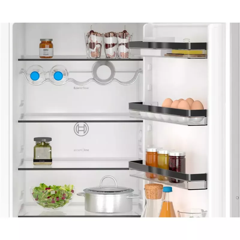 Įmontuojamas šaldytuvas-šaldiklis Bosch Serie 4 KIN96VFD0 — 290 L (215 L šaldytuvas / 75 L šaldiklis), NoFrost, apatinis šaldiklis, reversinės durys