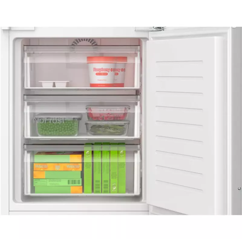 Įmontuojamas šaldytuvas-šaldiklis Bosch Serie 4 KIN96VFD0 — 290 L (215 L šaldytuvas / 75 L šaldiklis), NoFrost, apatinis šaldiklis, reversinės durys