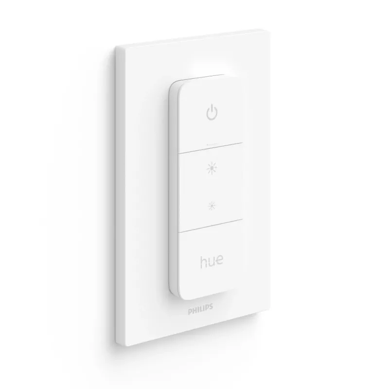 Philips Dimmer Switch (naujausias modelis), reguliatorius ir jungiklis, IEEE 802.15.4, IP20, išorinis, mygtukai, balta