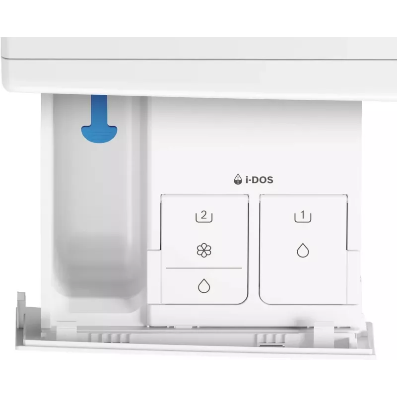 Bosch Serie 8 WGB244A40 priekinio pakrovimo skalbimo mašina, 9 kg, 1400 aps./min., i-Dos, balta/juoda