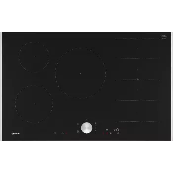 Neff N 90 Juoda įmontuojama 80 cm zoninė indukcinė kaitlentė 5 zonos