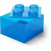 Dėžutė saugojimui Room Copenhagen LEGO Storage Brick 4 Top Lid Glitter — mėlyna/skaidri