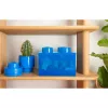 Dėžutė saugojimui Room Copenhagen LEGO Storage Brick 4 Top Lid Glitter — mėlyna/skaidri