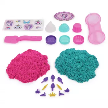 Kinetic Sand Shimmer Unicorn Bake Shoppe Playset 16oz – Jutiklinis smėlis vaikams nuo 3 metų
