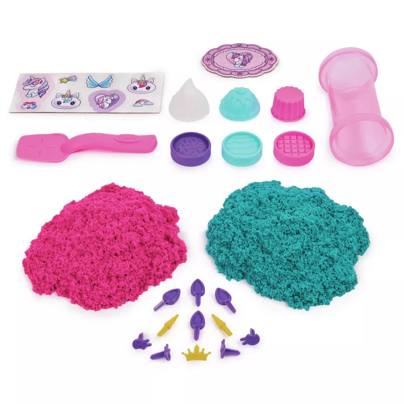 Kinetic Sand Shimmer Unicorn Bake Shoppe Playset 16oz – Jutiklinis smėlis vaikams nuo 3 metų