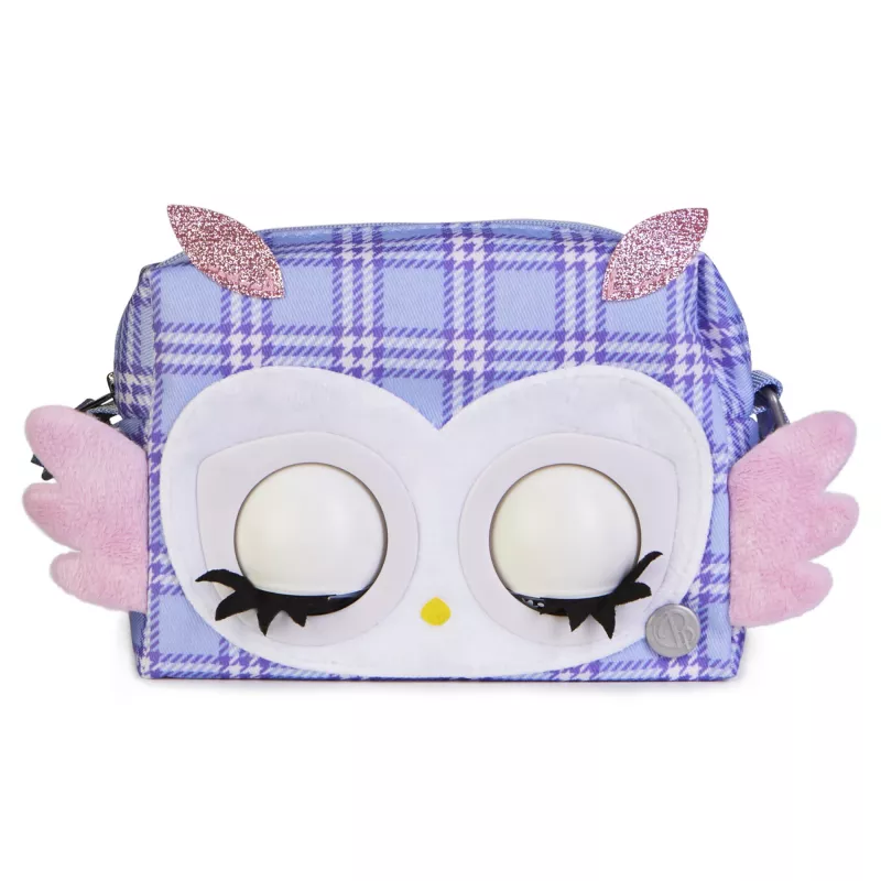 Purse Pets Print Perfect Hoot Couture Pelėda – interaktyvus žaislas-rankinė su garsais ir reakcijomis