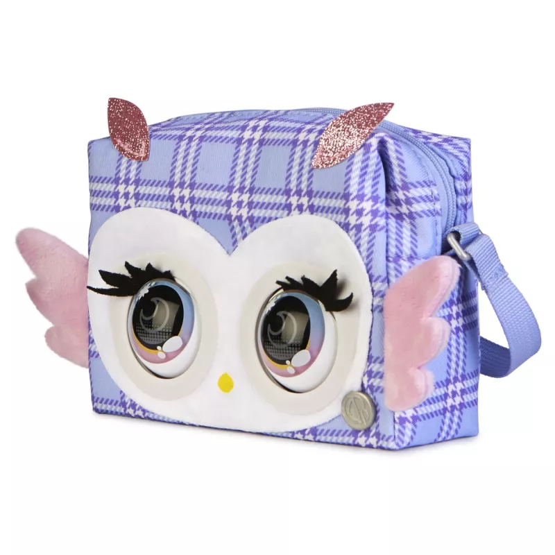 Purse Pets Print Perfect Hoot Couture Pelėda – interaktyvus žaislas-rankinė su garsais ir reakcijomis