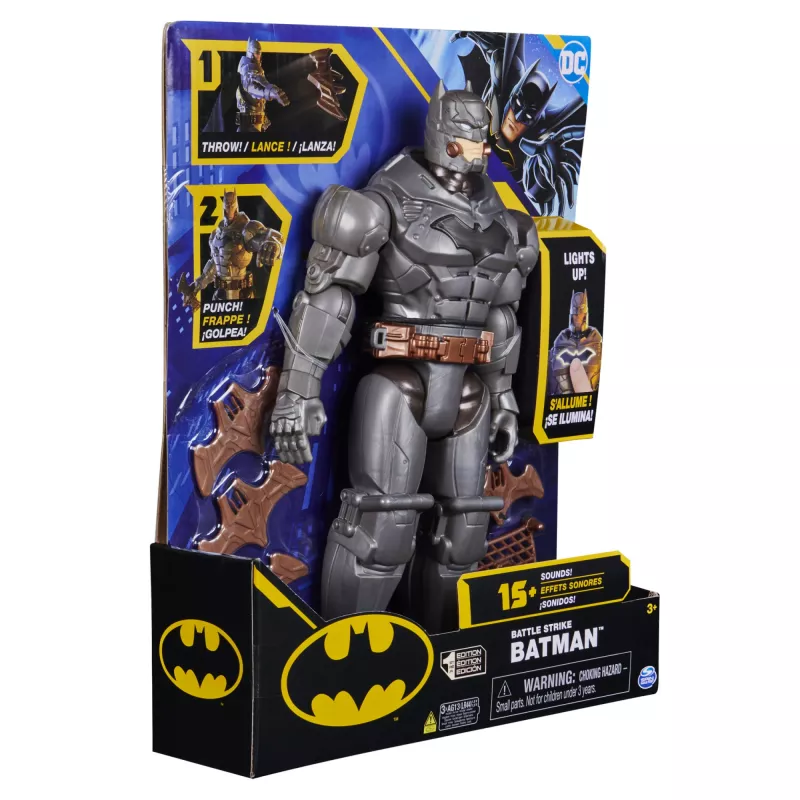 DC Comics Battle Strike Batman 30 cm veiksmo figūrėlė su 5 priedais ir garsais