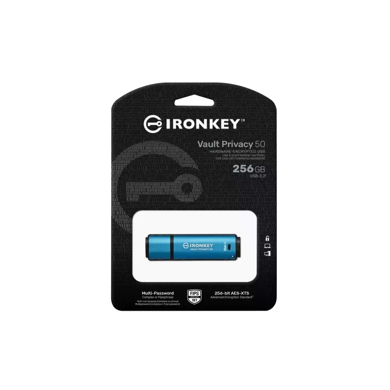 USB atmintukas Kingston 256GB USB Type-A IronKey Vault Privacy 50