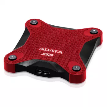 Išorinis SSD ADATA SD620 512 GB, USB 3.2 Gen 2 Micro-USB B, raudonas, silikoninis korpusas