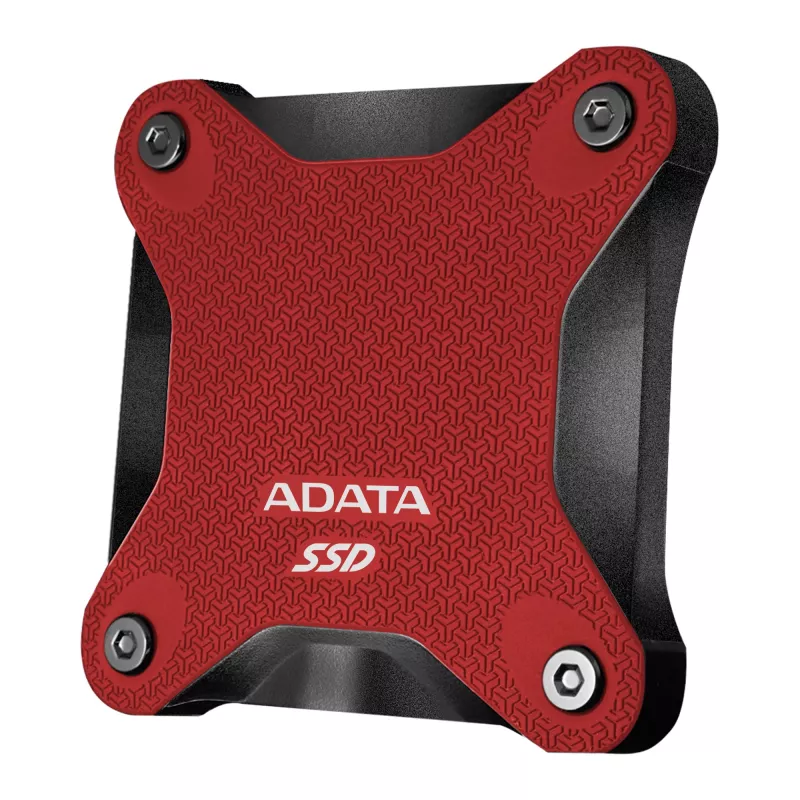 Išorinis SSD ADATA SD620 512 GB, USB 3.2 Gen 2 Micro-USB B, raudonas, silikoninis korpusas