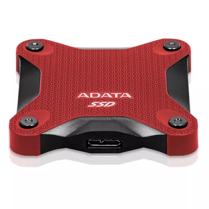 Išorinis SSD ADATA SD620 512 GB, USB 3.2 Gen 2 Micro-USB B, raudonas, silikoninis korpusas