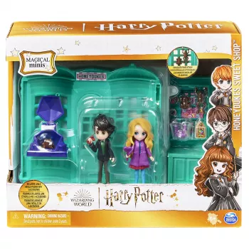 Žaislų rinkinys Magical Minis Honeydukes Saldumynų parduotuvė su 2 išskirtinėmis figūrėlėmis ir 5 aksesuarais, Harry Potter, nuo 6 metų