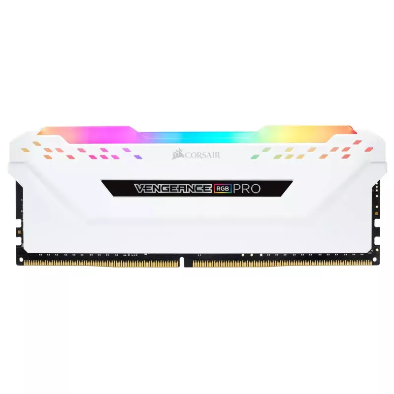 DIMM 16 GB DDR4-3000 (2x 8 GB) Dual-Kit, Arbeitsspeicher weiß, CMW16GX4M2C3000C15W, Vengeance RGB PRO, INTEL XMP