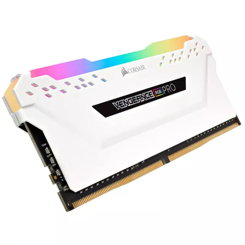 DIMM 16 GB DDR4-3000 (2x 8 GB) Dual-Kit, Arbeitsspeicher weiß, CMW16GX4M2C3000C15W, Vengeance RGB PRO, INTEL XMP