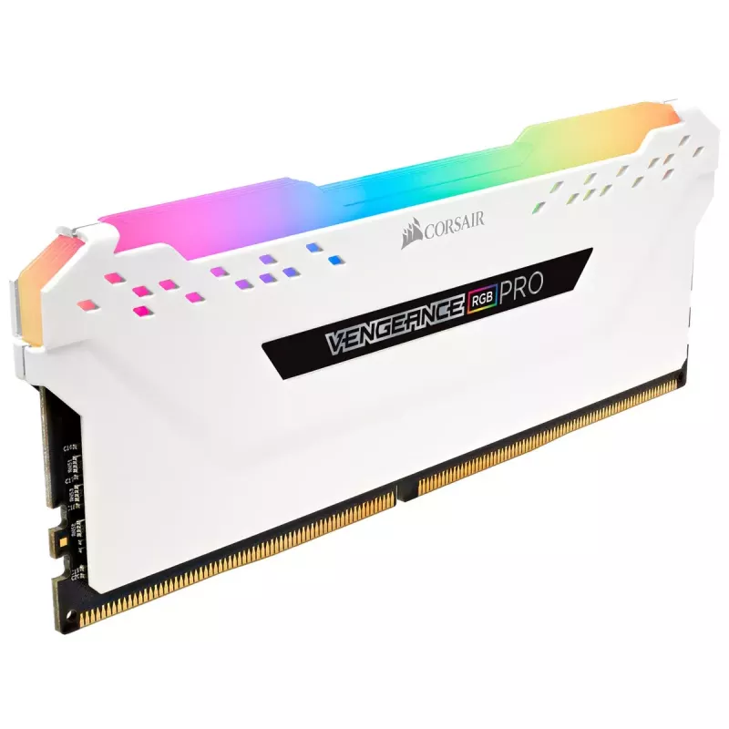 DIMM 16 GB DDR4-3000 (2x 8 GB) Dual-Kit, Arbeitsspeicher weiß, CMW16GX4M2C3000C15W, Vengeance RGB PRO, INTEL XMP