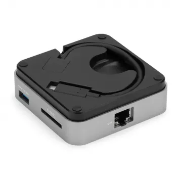 OWC USB-C Travel Dock E OWCTCDK6P2SG – 6 prievadų nešiojamas USB-C dokas