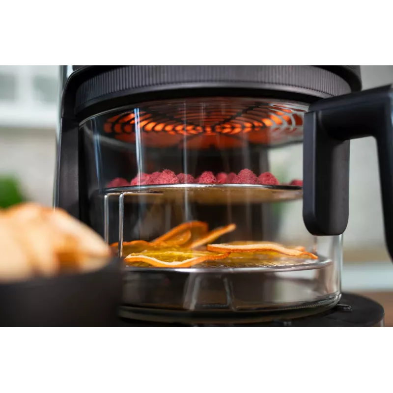 Unold 58695 Karšto oro gruzdintuvė, stiklinė, 3.5 L, 1200 W, juoda
