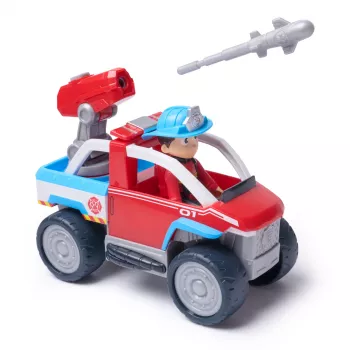 Žaislinė transporto priemonė Spin Master Paw Patrol Fire Rescue Ryder gelbėjimo ATV su dronų paleidimo įrenginiu ir Ryder figūrėle