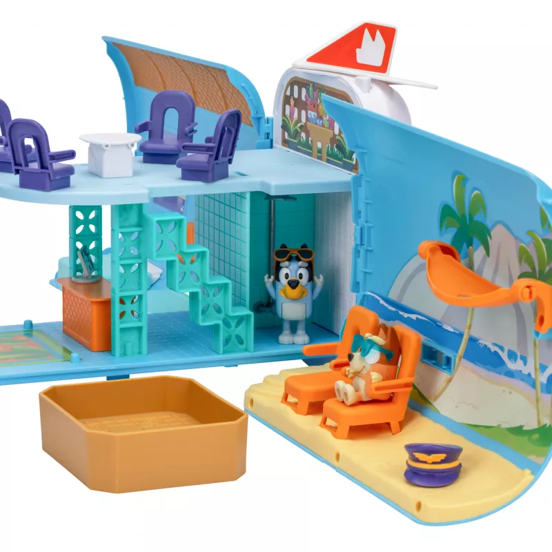 Oro uosto ir lėktuvo Moose Toys Bluey 3 viename lėktuvo žaidimų rinkinys įvairiaspalvis