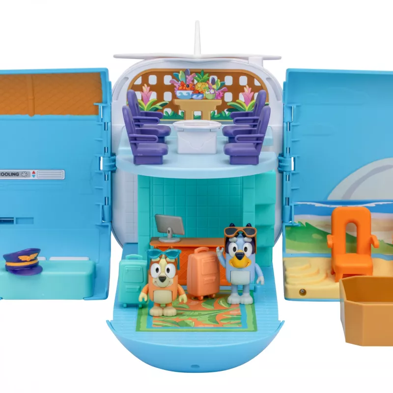 Oro uosto ir lėktuvo Moose Toys Bluey 3 viename lėktuvo žaidimų rinkinys įvairiaspalvis