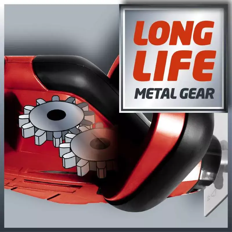 Einhell GE-CH 1846 Li Kit gyvatvorių žirklės su akumuliatoriumi, 18 V, 2,0 Ah ličio jonų baterija, dvigubas peilis, 52 cm pjovimo ilgis, raudonos/juodos