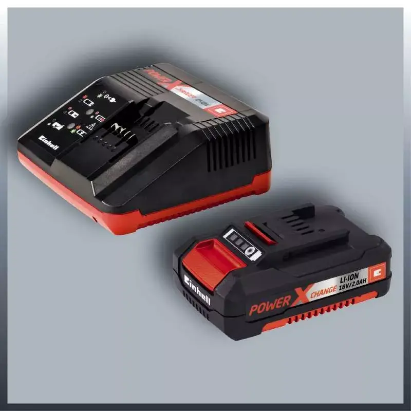 Einhell GE-CH 1846 Li Kit gyvatvorių žirklės su akumuliatoriumi, 18 V, 2,0 Ah ličio jonų baterija, dvigubas peilis, 52 cm pjovimo ilgis, raudonos/juodos