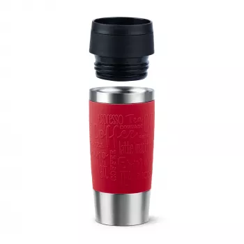 EMSA Travel Mug Classic N2020400 termosas puodelis 360 ml, juodas, raudonas, nerūdijantis plienas