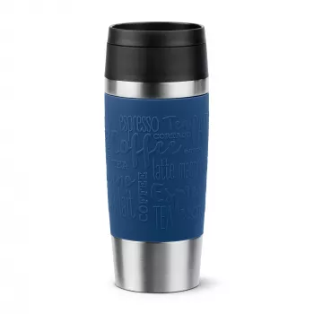 EMSA Travel Mug Classic N2020300 kelioninis puodelis 360 ml Juoda, Mėlyna, Nerūdijantis plienas