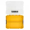 DeWalt ToughCase tuščia vidutinė dėžė DT70803-QZ su laikikliais ir dėžutėmis, geltonos spalvos