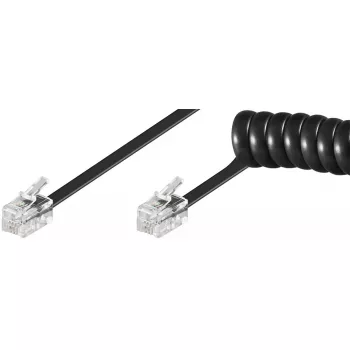Spiralinis telefono ragelio laidas Goobay 4 m RJ-10 RJ-10