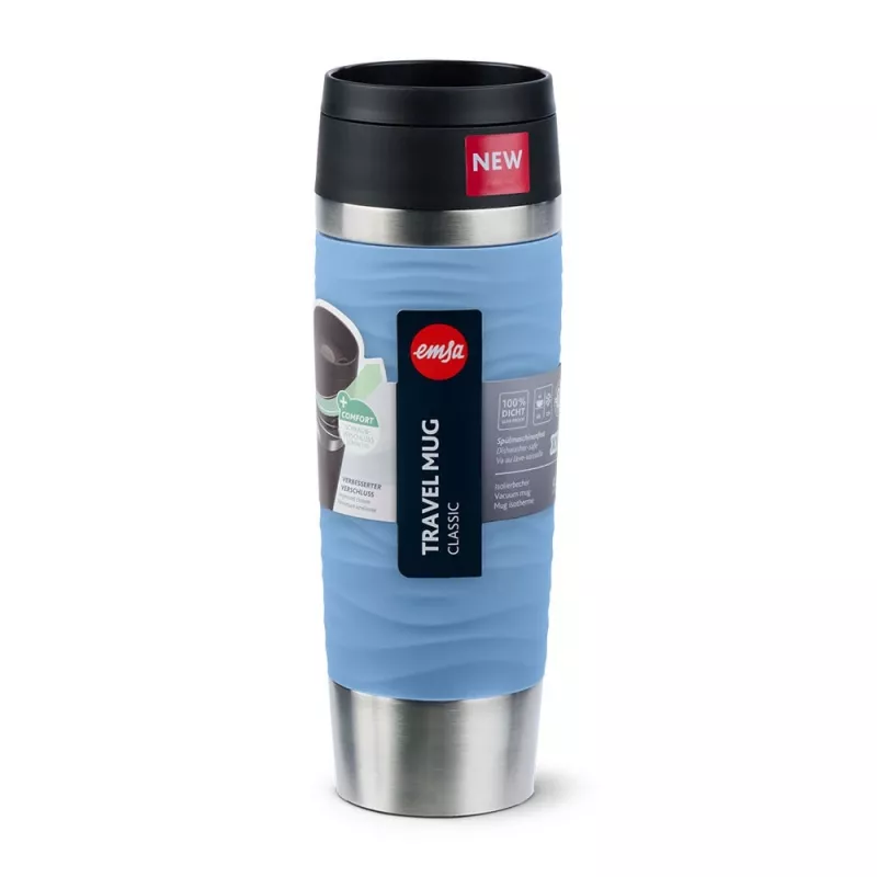 EMSA Travel Mug Waves Grande 500 ml Mėlyna, Nerūdijantis plienas